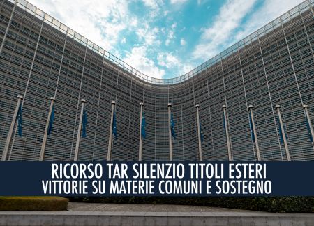 PLURIME VITTORIE AVV. BUONANNO RICORSO TAR SILENZIO TITOLI ESTERI MATERIA COMUNE E SOSTEGNO CONTRO INERZIA DEL MINISTERO PER URGENTE RICONOSCIMENTO DEFINITIVO: AGGIORNAMENTO GPS 2024