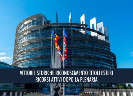 VITTORIE STORICHE ABILITATI ESTERO: L’AVV. BUONANNO VINCE AL CONSIGLIO DI STATO: IL TITOLO ESTERO VA VALUTATO E RICONOSCIUTO SENZA CONDIZIONI – RICORSI ATTIVI DOPO LA PLENARIA